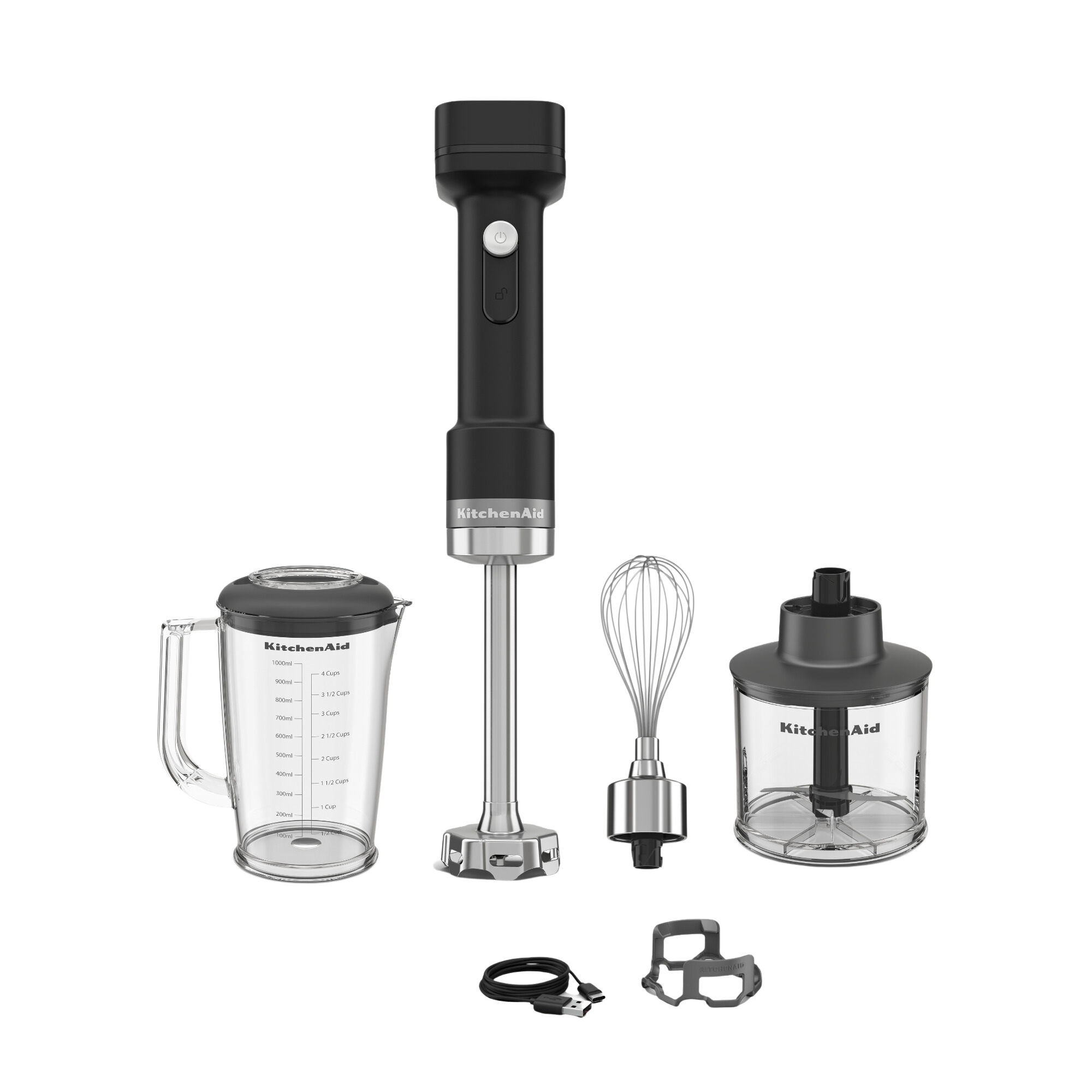 KitchenAid Go Cordless Stabmixer mit Zubehör 5KHBRV