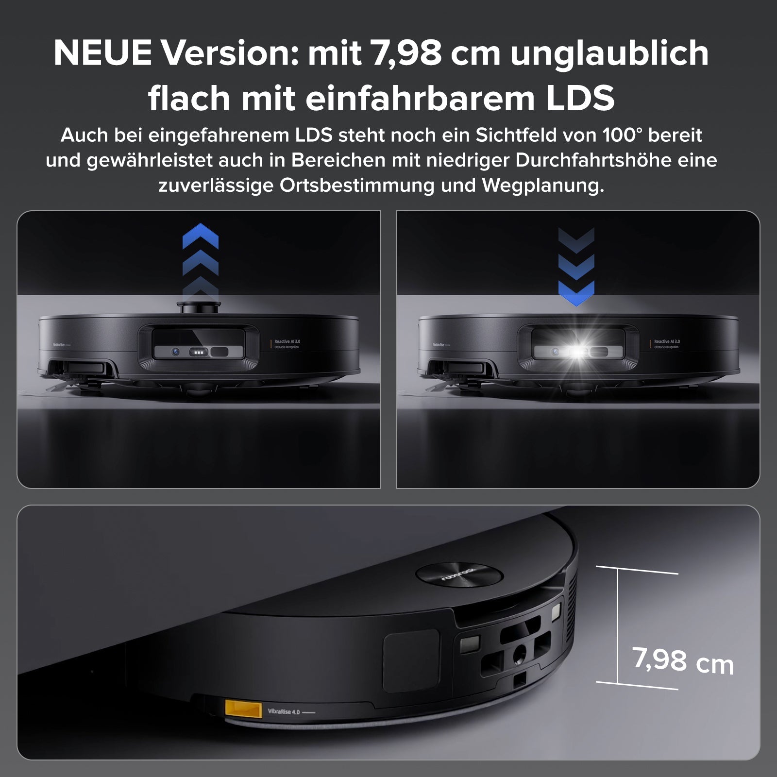 Roborock Saros 10 Saugroboter mit Dual Anti-Tangle System