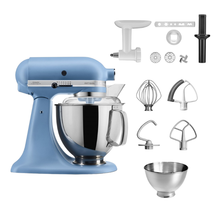 KitchenAid 4,8 L 5KSM175 Artisan Küchenmaschine Cookielover mit Fleischwolf+Spritzgebäckvorsatz