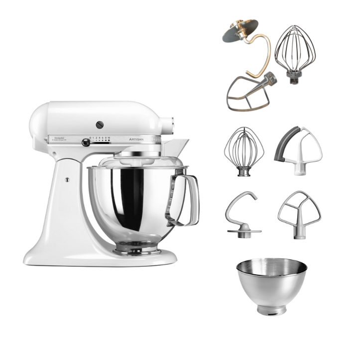 KitchenAid 4,8 L 5KSM175 Artisan Küchenmaschine Tschimmlover mit Tschimmhook Rührelementen