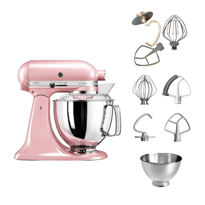 KitchenAid 4,8 L 5KSM175 Artisan Küchenmaschine Tschimmlover mit Tschimmhook Rührelementen