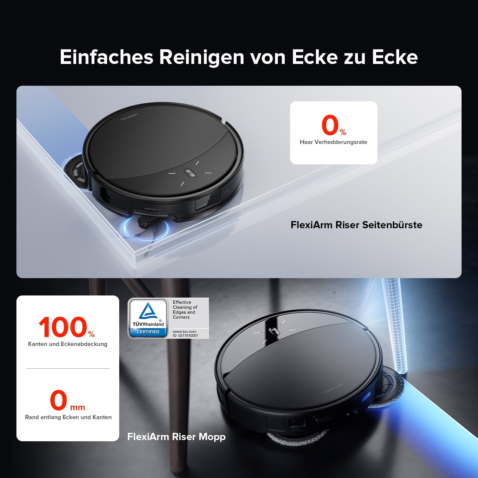 Roborock Saros 10R Saugroboter mit Wischfunktion & angebbarem Wischmopp