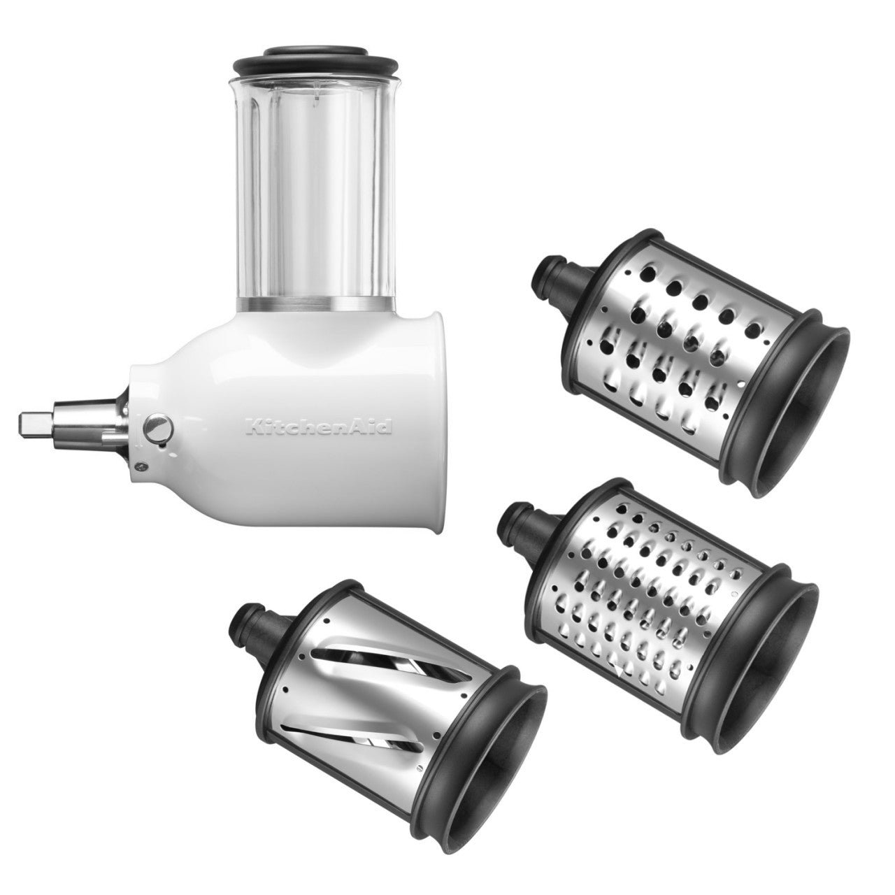 KitchenAid 4,3 L 5K45SS Classic Küchenmaschine Set 3 Gemüseschneider+Spritzschutz+Flexirührer