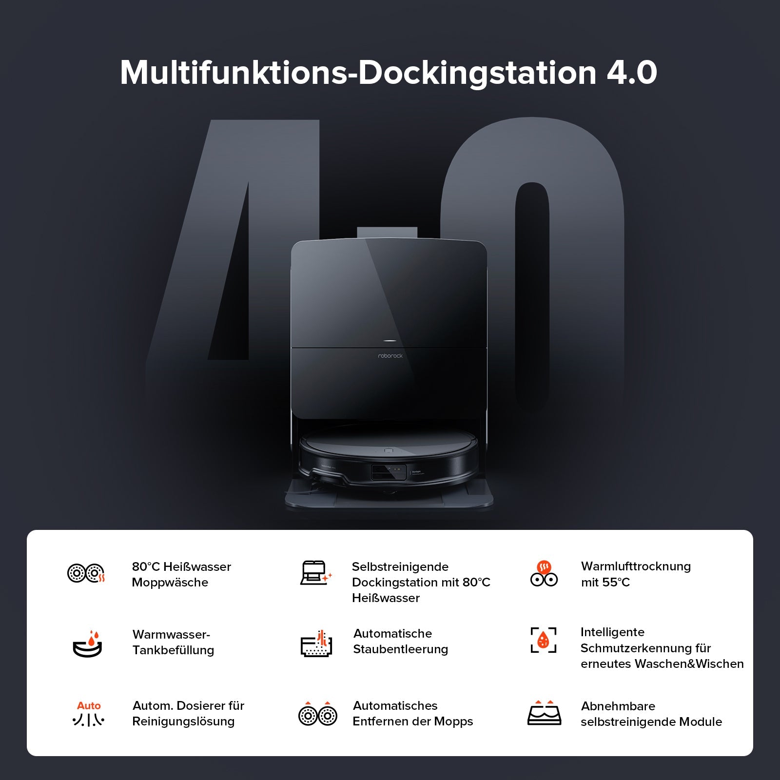 Roborock Saros 10R Saugroboter mit Wischfunktion & angebbarem Wischmopp