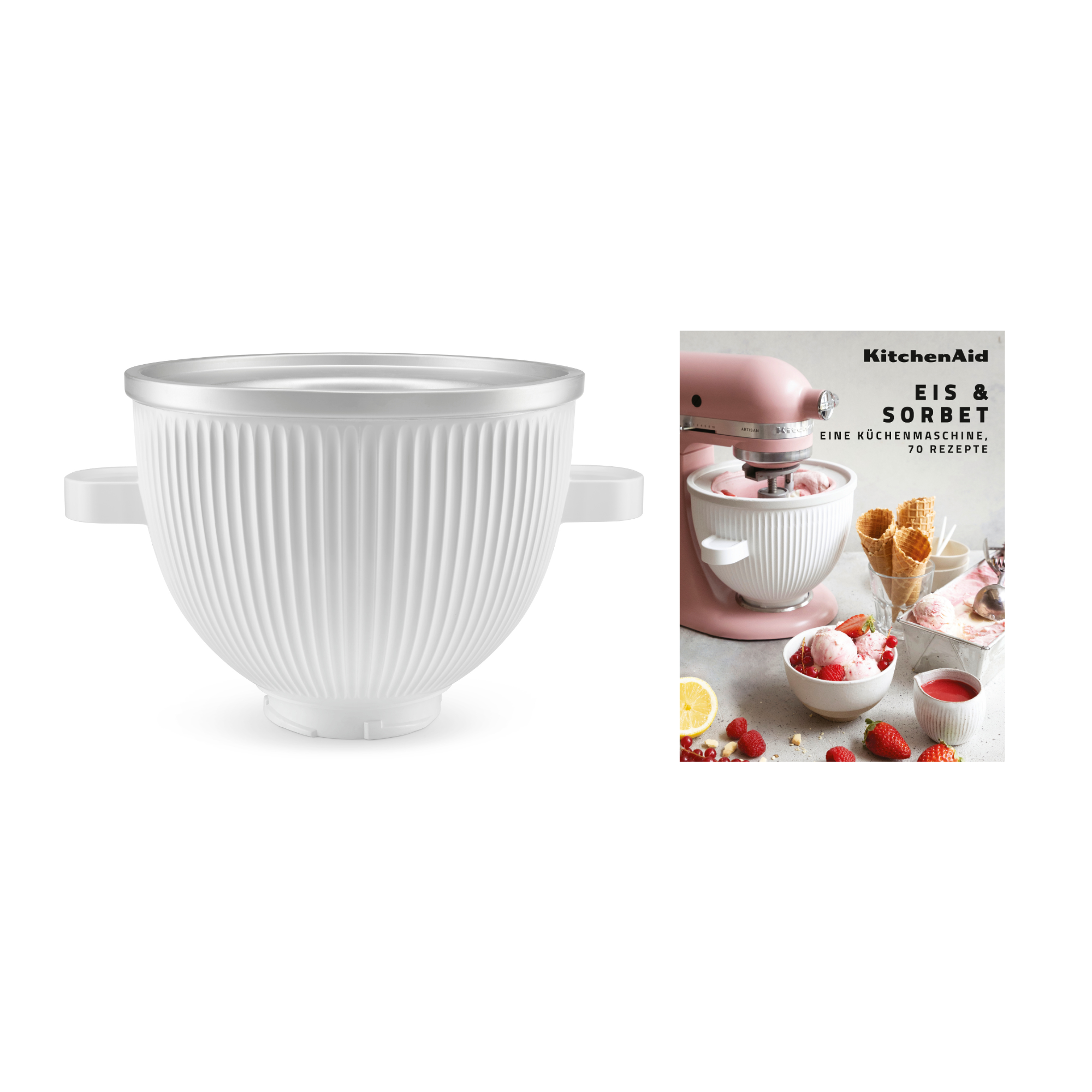KitchenAid Eiszubereiter NEU 5KSMICM inkl. Rezeptbuch