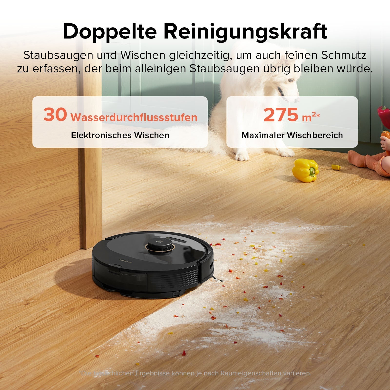 Roborock Q8 Max+ Saug- und Wischroboter mit Auto-Entleerungsstation