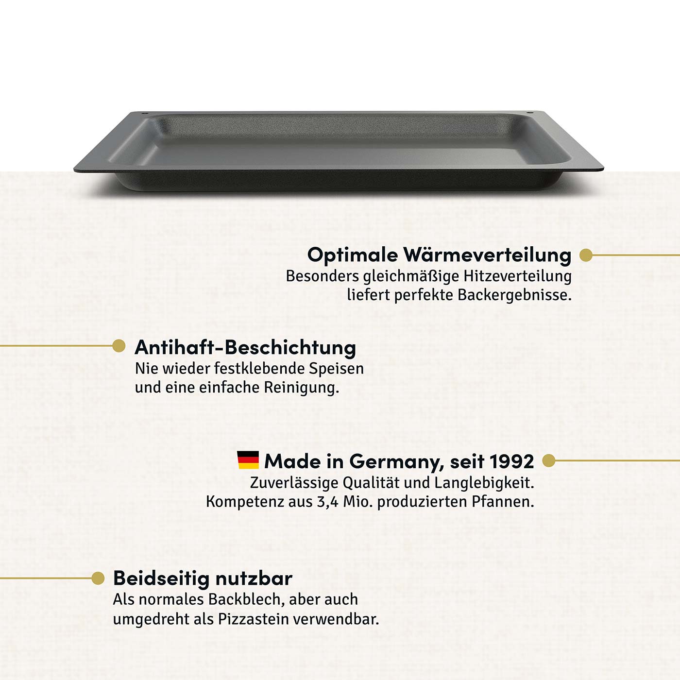Backplatte 447x360 mm, handgegossen