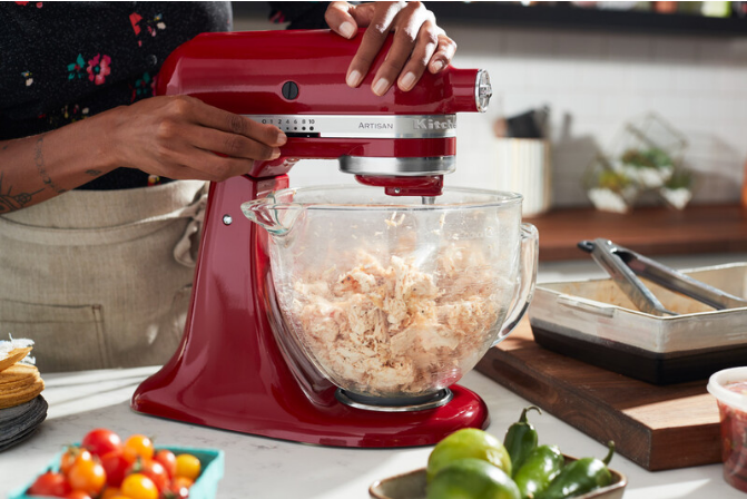 KitchenAid 4,8 L 5KSM185 Artisan Küchenmaschine Cookielover Artisan Fleischwolf+Spritzgebäck+Flexirührer