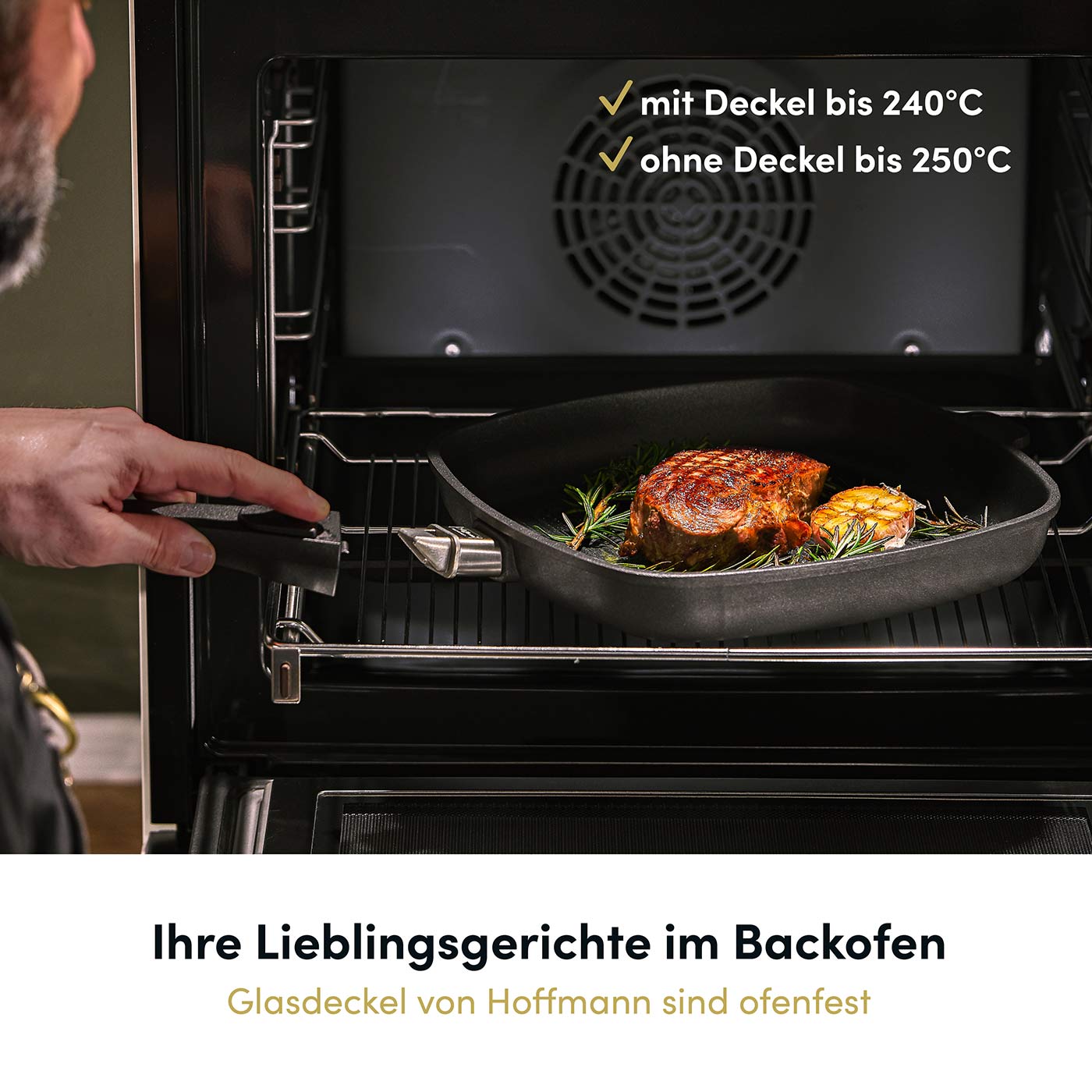 Grillpfanne eckig 28x28 cm I Deckel optional