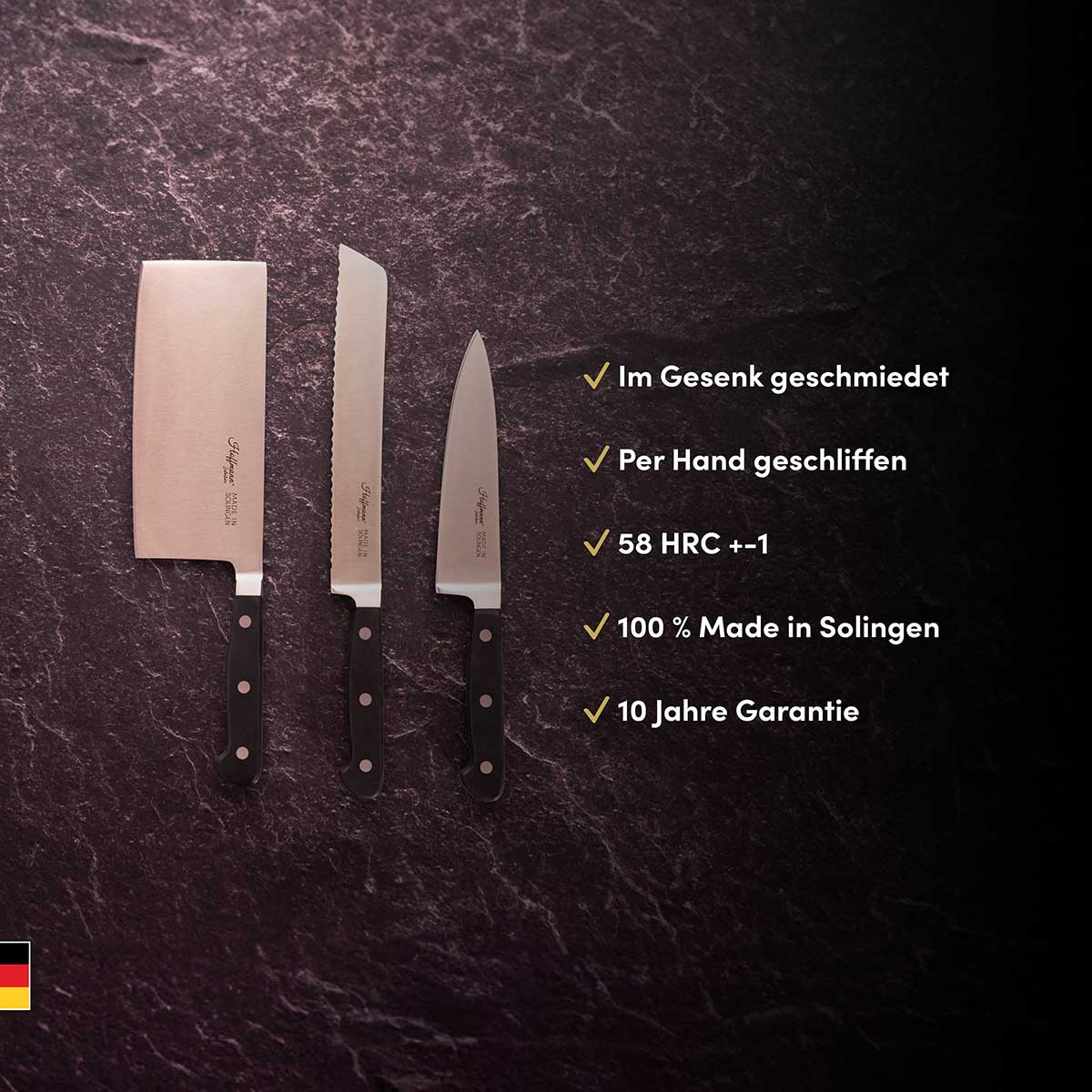 Messer Vollausstattung, 6-teilig I Made in Solingen