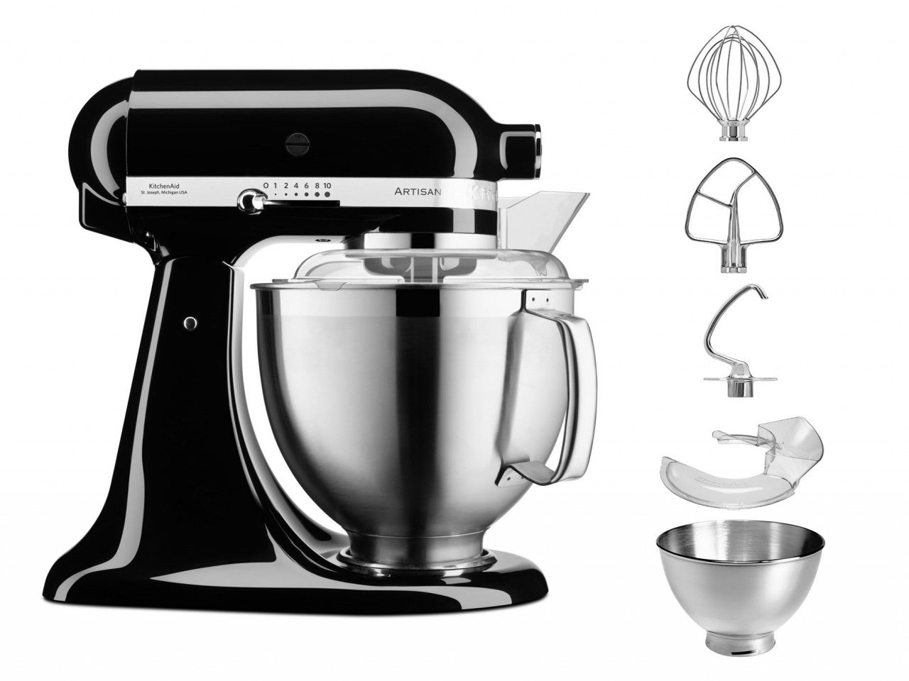KitchenAid 4,8 L 5KSM185 Artisan Küchenmaschine Cookielover Artisan Fleischwolf+Spritzgebäck+Flexirührer