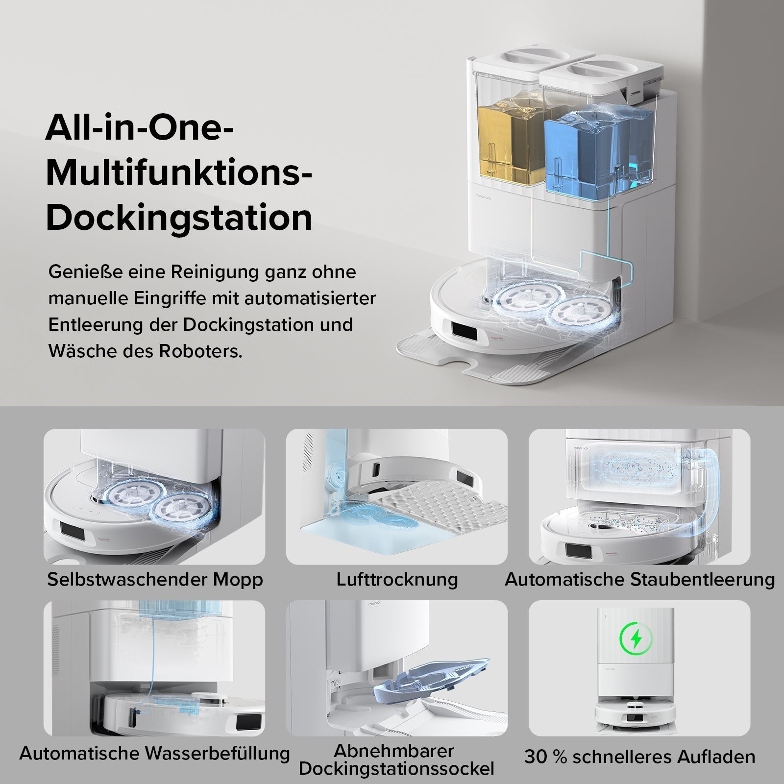 Roborock QV 35A Saugroboter mit Multifunktionsdock