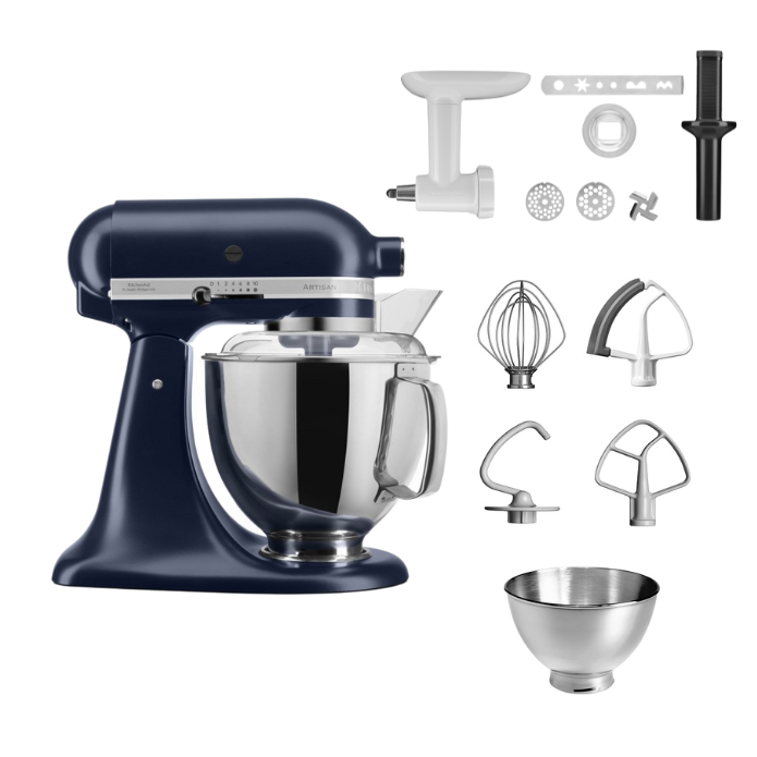 KitchenAid 4,8 L 5KSM175 Artisan Küchenmaschine Cookielover mit Fleischwolf+Spritzgebäckvorsatz