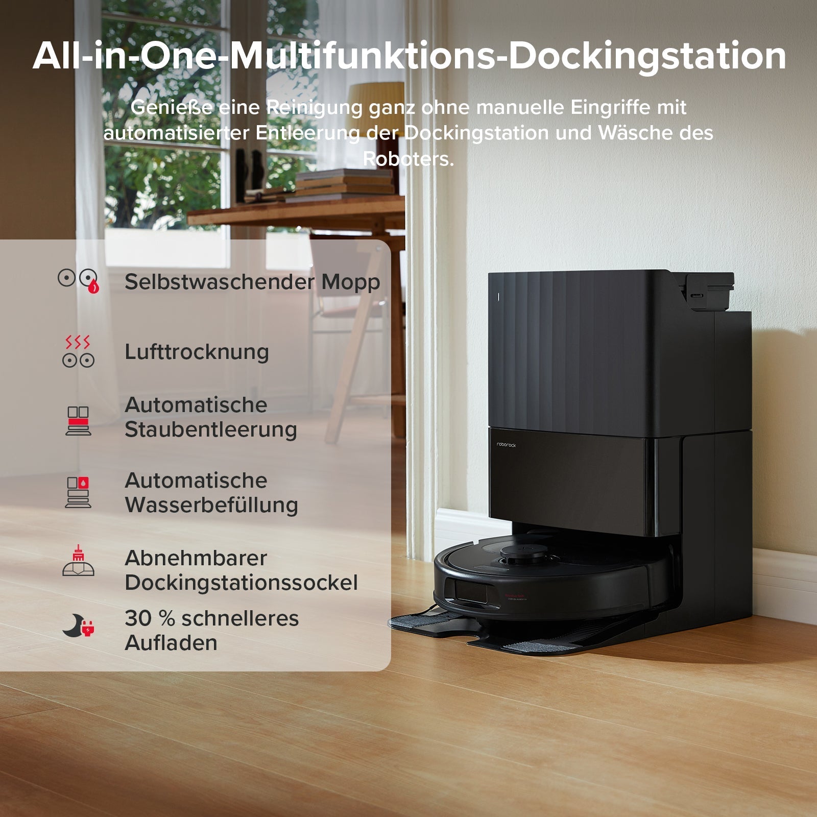 Roborock QV 35A Saugroboter mit Multifunktionsdock