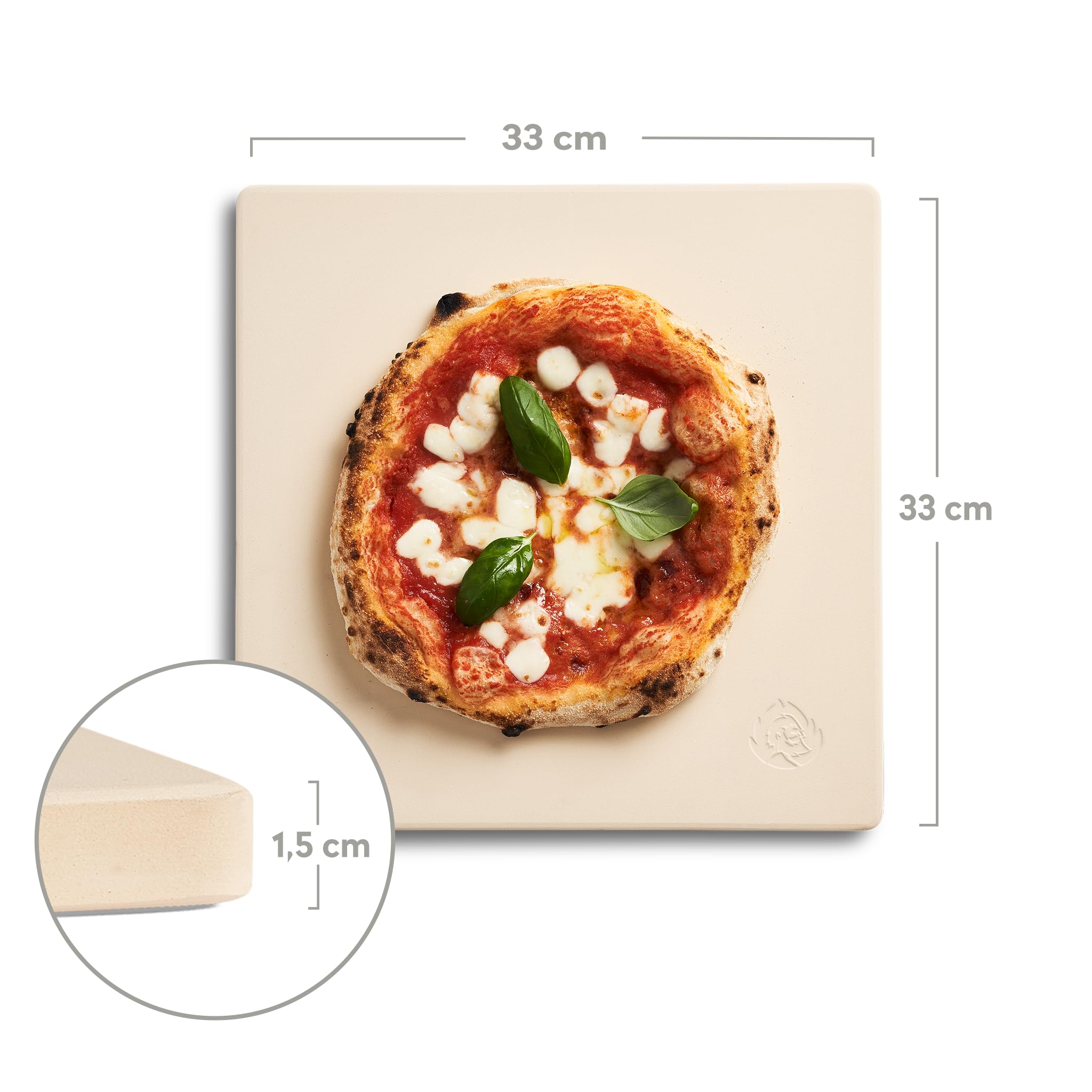 BURNHARD Gas Pizzaofen - TONY, 450 °C, Tragbarer 5,9 kW Outdoor Ofen für Pizza (58,5 x 47,7 x 24,8 cm) inkl. Cordierit-Pizzastein, geeignet für Terrasse, Balkon und Garten