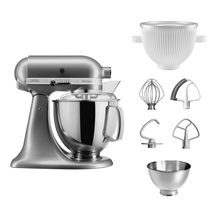 KitchenAid 4,8 L 5KSM175 Artisan Küchenmaschine Icelover mit Eiszubereiter