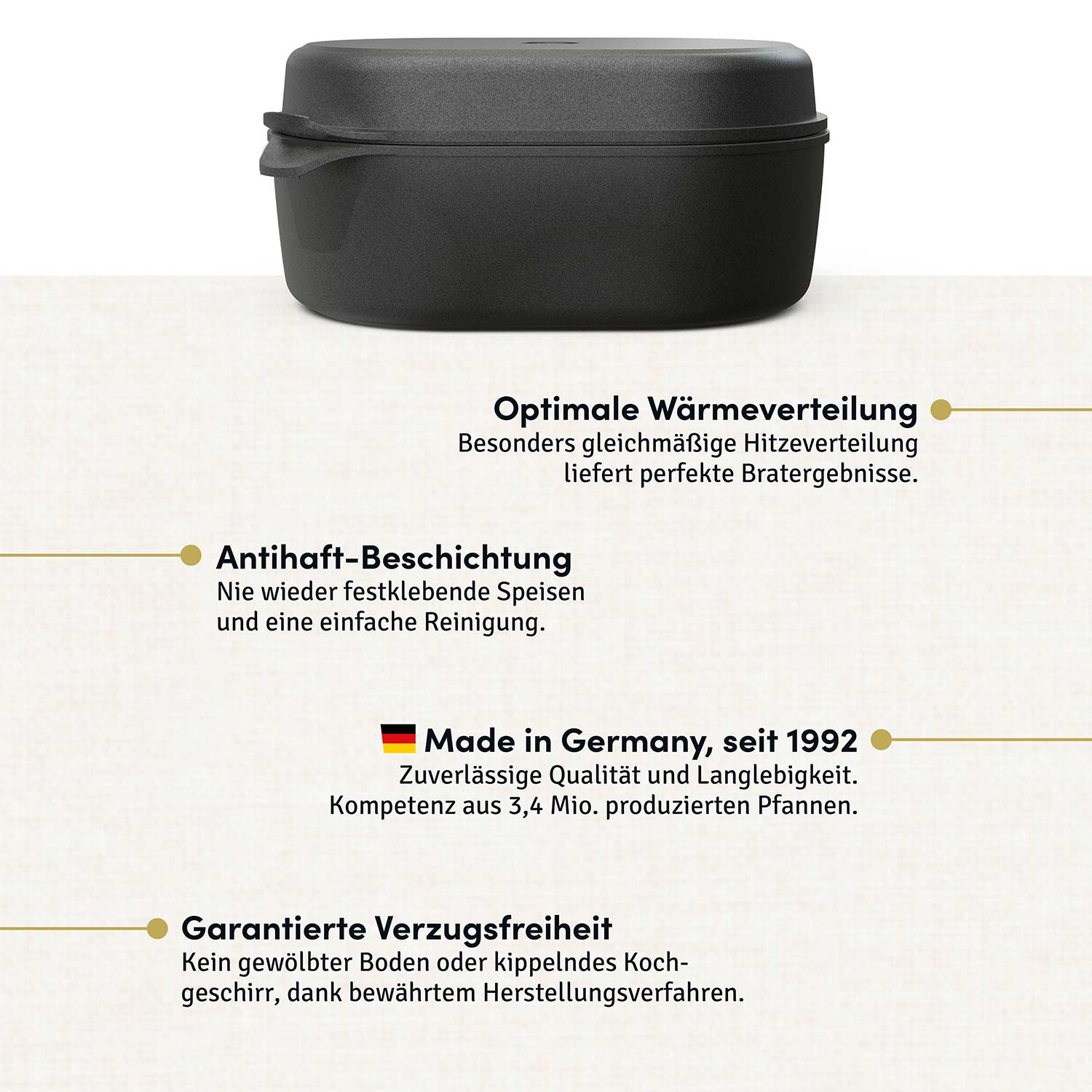 Großer Bräter 2in1 - 39.2 x 26.3 cm I Inkl. Pfannendeckel