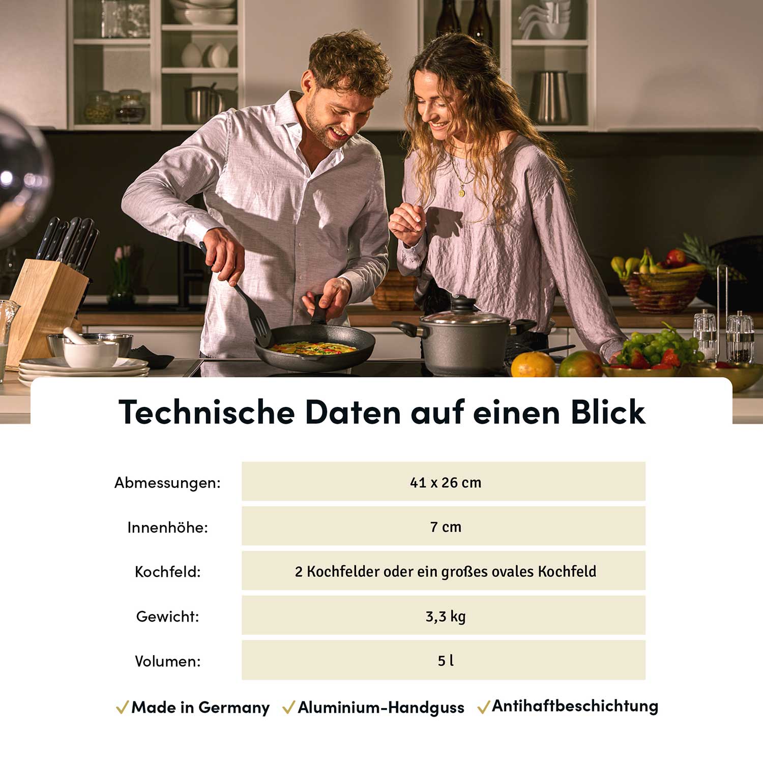 Bräter, Auflaufform „CALLEkocht“ I 41x26 cm